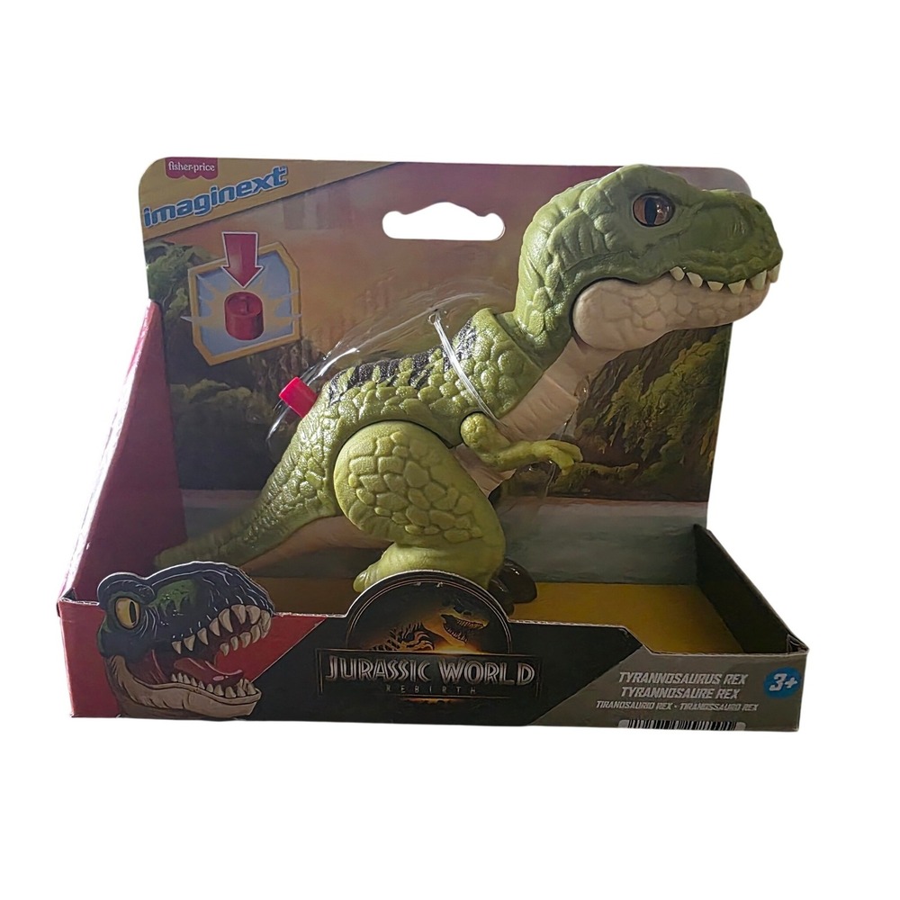 Fisher-Price Imaginext Jurassic World Rebirth Tyrannosaurus Rex Green Dino